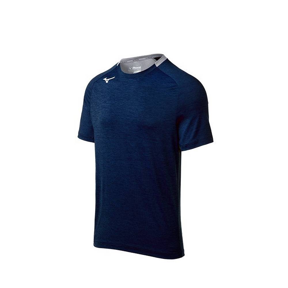 Mens Mizuno Alpha Short Sleeve T-Shirts Navy Philippines (INXQJE562)